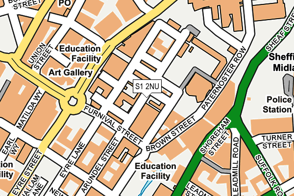 S1 2NU map - OS OpenMap – Local (Ordnance Survey)