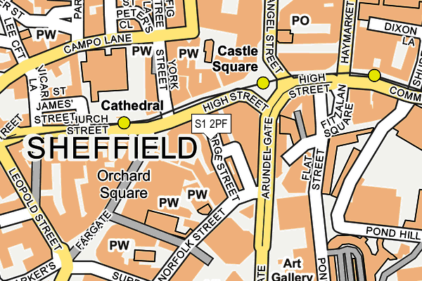 S1 2PF map - OS OpenMap – Local (Ordnance Survey)