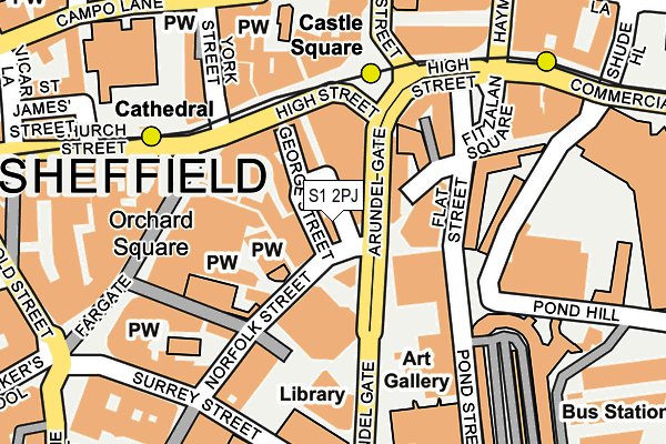 S1 2PJ map - OS OpenMap – Local (Ordnance Survey)