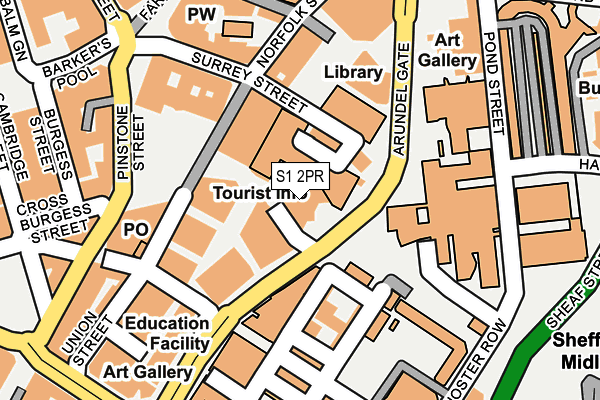 S1 2PR map - OS OpenMap – Local (Ordnance Survey)