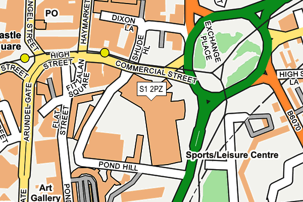 S1 2PZ map - OS OpenMap – Local (Ordnance Survey)