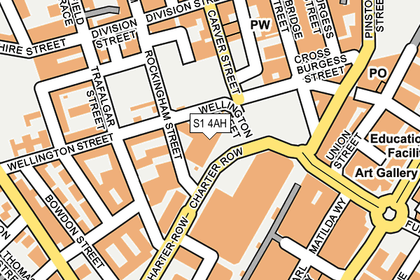 S1 4AH map - OS OpenMap – Local (Ordnance Survey)
