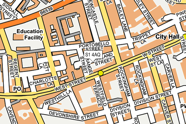 S1 4AQ map - OS OpenMap – Local (Ordnance Survey)