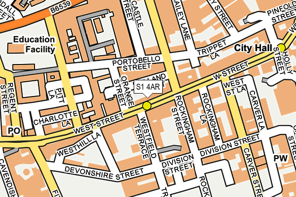 S1 4AR map - OS OpenMap – Local (Ordnance Survey)