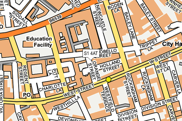 S1 4AT map - OS OpenMap – Local (Ordnance Survey)