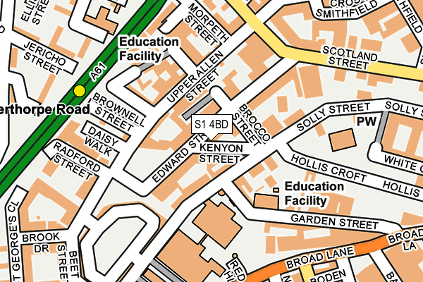 S1 4BD map - OS OpenMap – Local (Ordnance Survey)