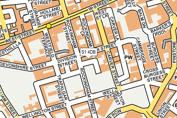 S1 4DB map - OS OpenMap – Local (Ordnance Survey)