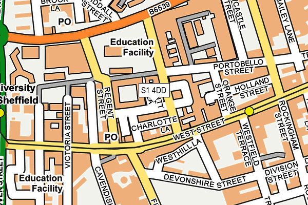 S1 4DD map - OS OpenMap – Local (Ordnance Survey)