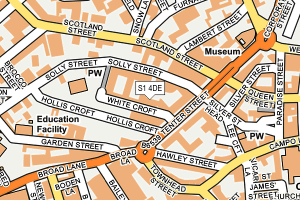 S1 4DE map - OS OpenMap – Local (Ordnance Survey)
