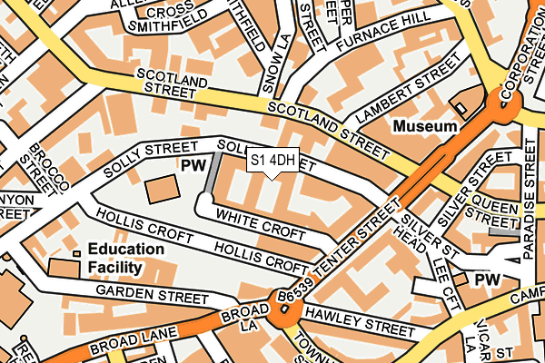 S1 4DH map - OS OpenMap – Local (Ordnance Survey)