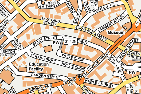 S1 4DN map - OS OpenMap – Local (Ordnance Survey)