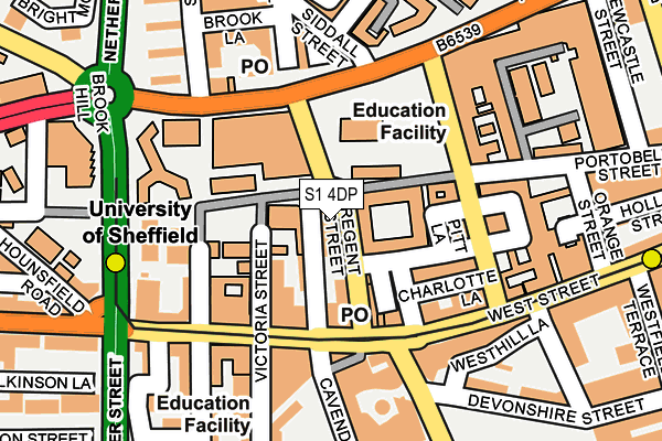 S1 4DP map - OS OpenMap – Local (Ordnance Survey)