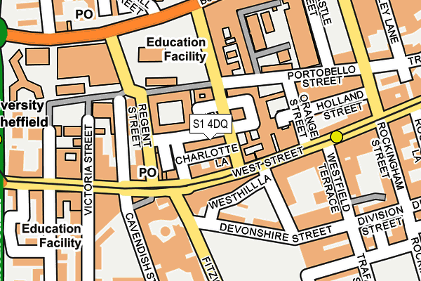 S1 4DQ map - OS OpenMap – Local (Ordnance Survey)