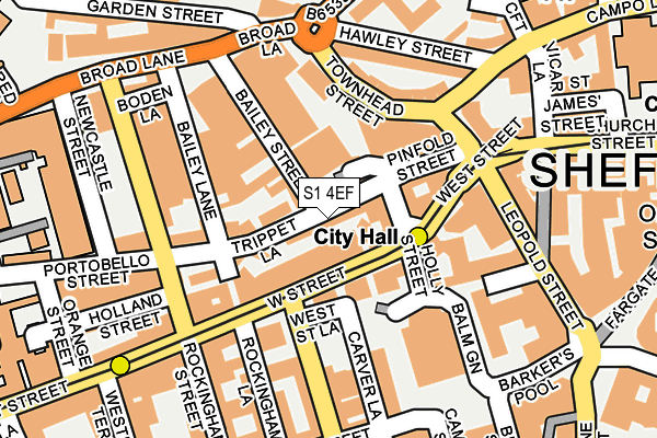 S1 4EF map - OS OpenMap – Local (Ordnance Survey)