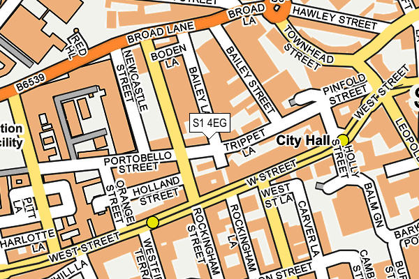S1 4EG map - OS OpenMap – Local (Ordnance Survey)