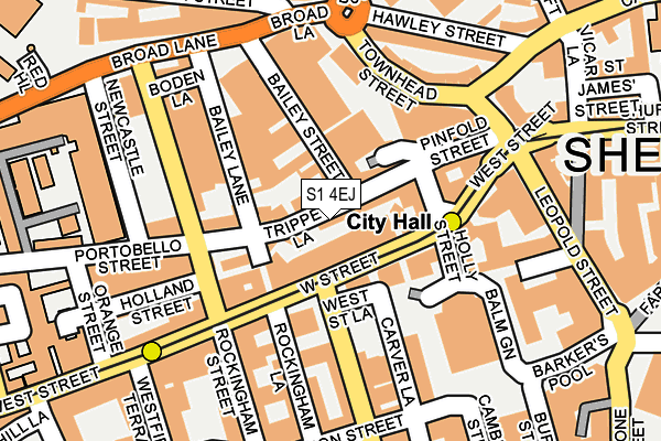 S1 4EJ map - OS OpenMap – Local (Ordnance Survey)