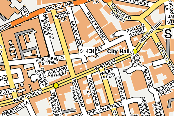 S1 4EN map - OS OpenMap – Local (Ordnance Survey)