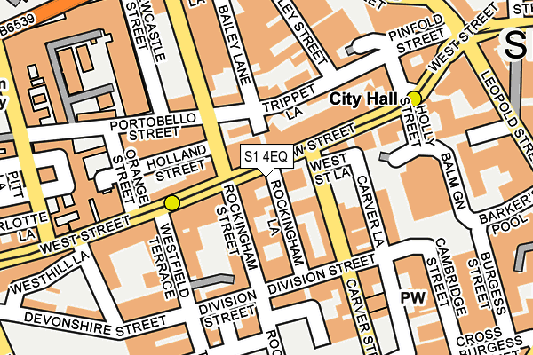 S1 4EQ map - OS OpenMap – Local (Ordnance Survey)