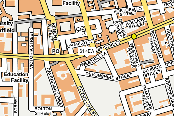 S1 4EW map - OS OpenMap – Local (Ordnance Survey)