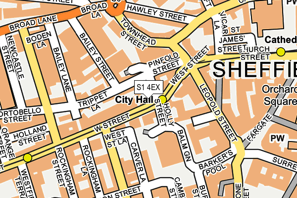 S1 4EX map - OS OpenMap – Local (Ordnance Survey)