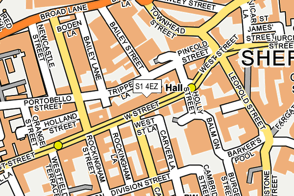 S1 4EZ map - OS OpenMap – Local (Ordnance Survey)