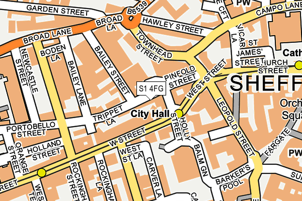 S1 4FG map - OS OpenMap – Local (Ordnance Survey)