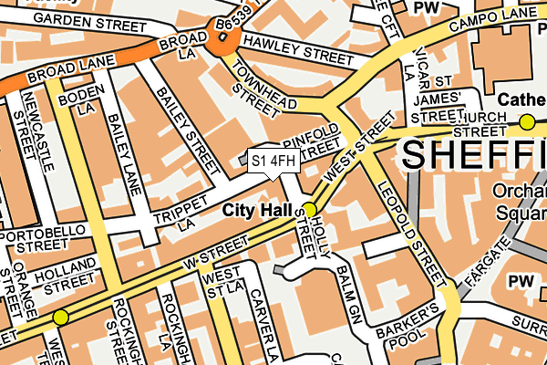 S1 4FH map - OS OpenMap – Local (Ordnance Survey)