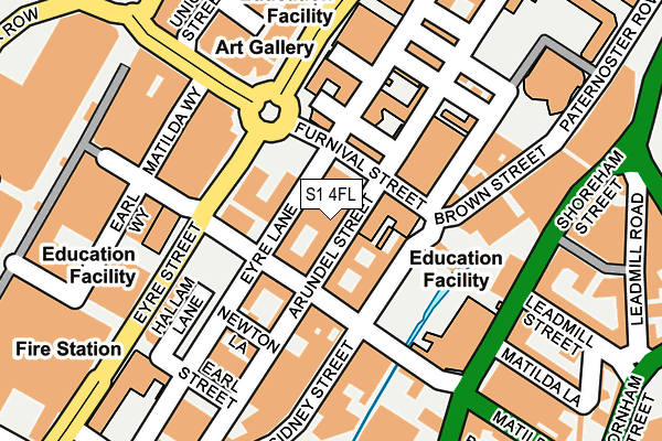 S1 4FL map - OS OpenMap – Local (Ordnance Survey)