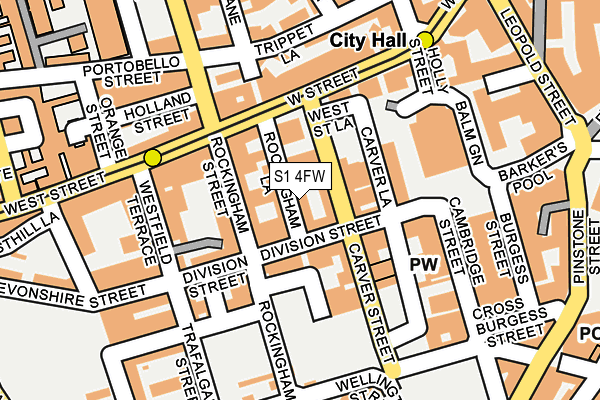 S1 4FW map - OS OpenMap – Local (Ordnance Survey)