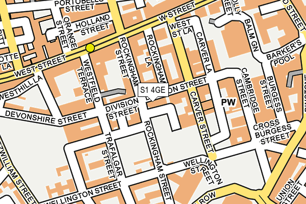 S1 4GE map - OS OpenMap – Local (Ordnance Survey)
