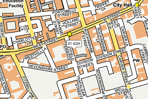 S1 4GH map - OS OpenMap – Local (Ordnance Survey)