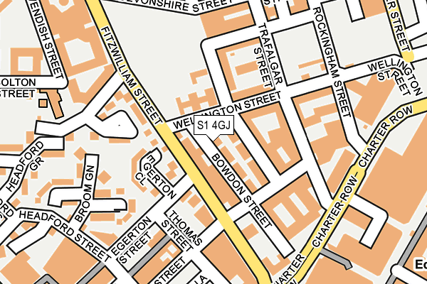 S1 4GJ map - OS OpenMap – Local (Ordnance Survey)