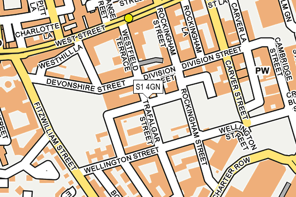 S1 4GN map - OS OpenMap – Local (Ordnance Survey)