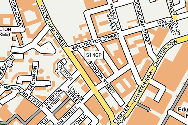 S1 4GP map - OS OpenMap – Local (Ordnance Survey)