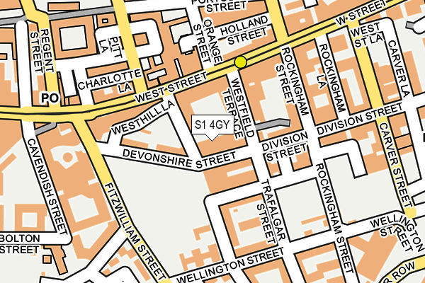 S1 4GY map - OS OpenMap – Local (Ordnance Survey)