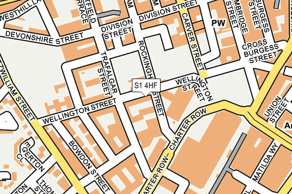S1 4HF map - OS OpenMap – Local (Ordnance Survey)