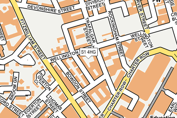 S1 4HG map - OS OpenMap – Local (Ordnance Survey)