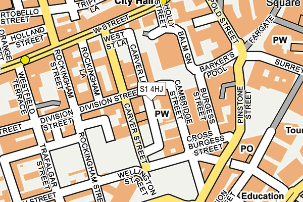 S1 4HJ map - OS OpenMap – Local (Ordnance Survey)