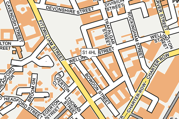 S1 4HL map - OS OpenMap – Local (Ordnance Survey)