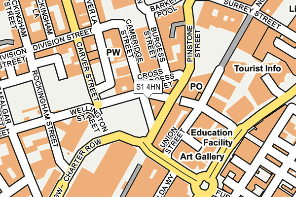 S1 4HN map - OS OpenMap – Local (Ordnance Survey)