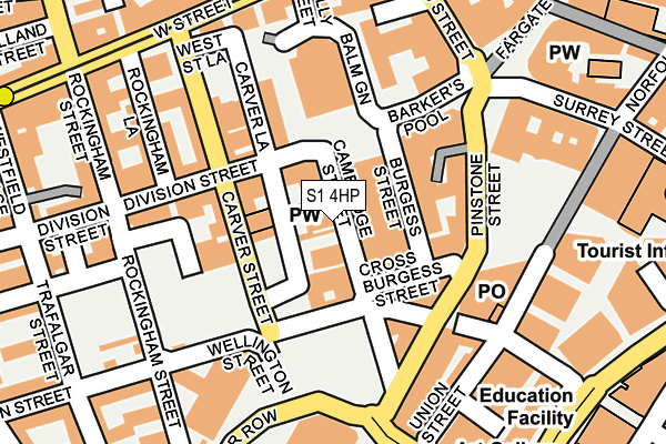 S1 4HP map - OS OpenMap – Local (Ordnance Survey)