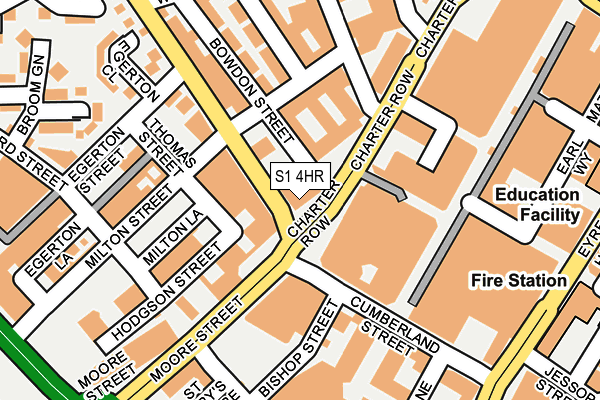 S1 4HR map - OS OpenMap – Local (Ordnance Survey)