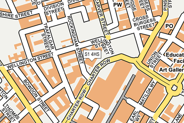 S1 4HS map - OS OpenMap – Local (Ordnance Survey)