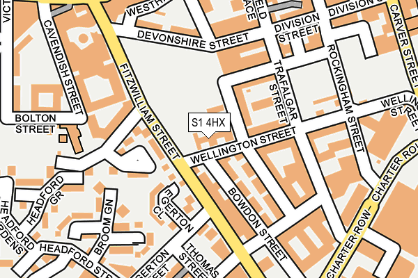 S1 4HX map - OS OpenMap – Local (Ordnance Survey)