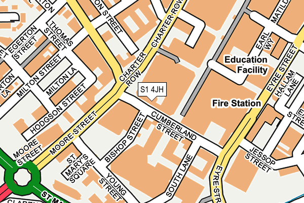 S1 4JH map - OS OpenMap – Local (Ordnance Survey)