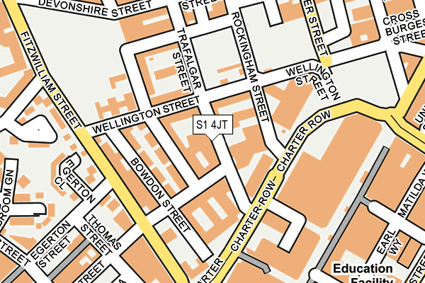 S1 4JT map - OS OpenMap – Local (Ordnance Survey)