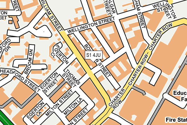 S1 4JU map - OS OpenMap – Local (Ordnance Survey)