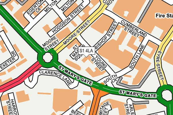 S1 4LA map - OS OpenMap – Local (Ordnance Survey)