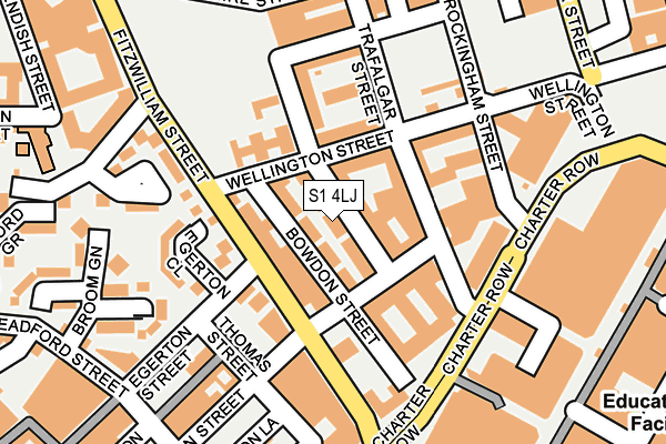 S1 4LJ map - OS OpenMap – Local (Ordnance Survey)