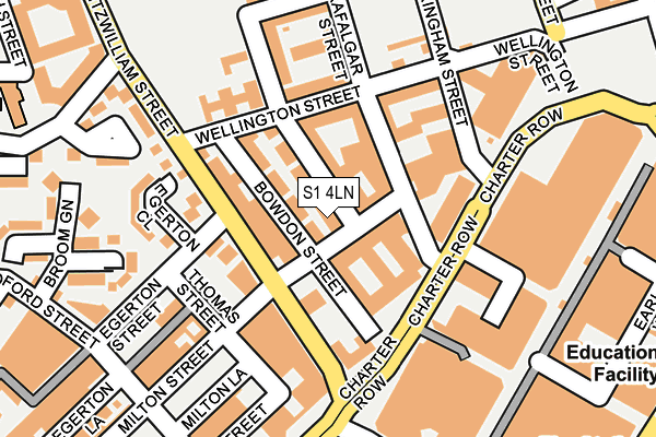 S1 4LN map - OS OpenMap – Local (Ordnance Survey)